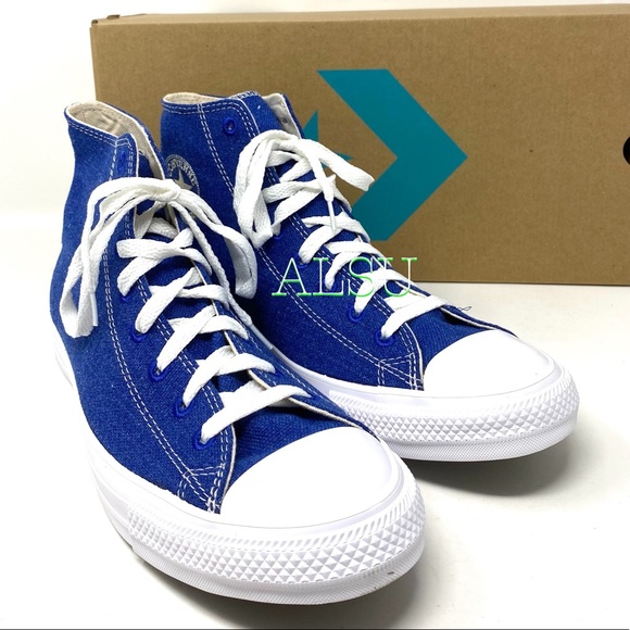 🌿Sale🌿 Converse Ctas High Canvas Rush Blue Men’s Size 9 10 Sneakers 166741C - Picture 7 of 10